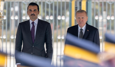 HH the Amir Sheikh Tamim bin Hamad Al-Thani with HE President of the Republic of Turkiye Recep Tayyip Erdogan